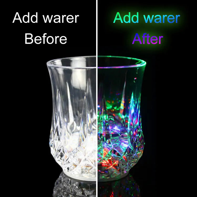Automatic LED Glowing Glass Rainbow Light Colorful Water Glass for Kids Party Kitchen